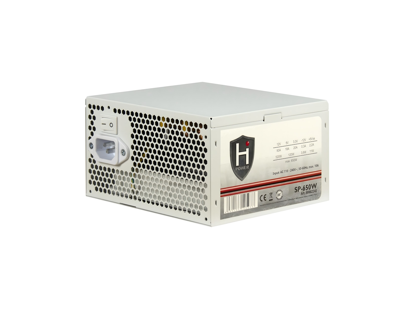 NAPAJALNIK Inter-Tech 650W HiPower SP-650 Bela